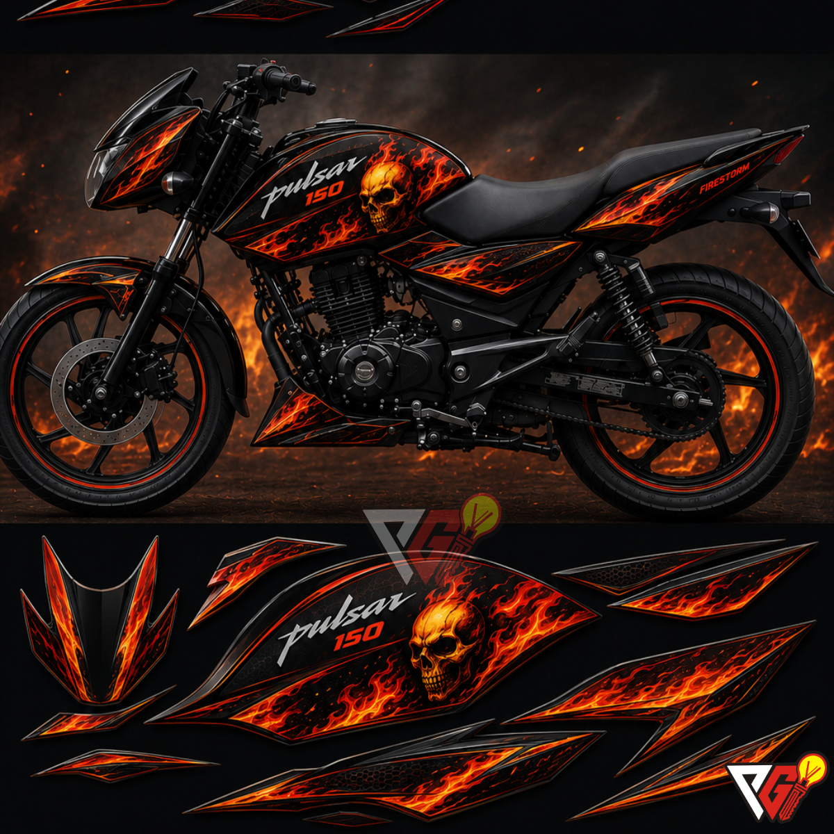 Bajaj Pulsar 150 - Punisher Wrap