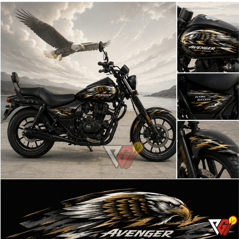 Bajaj Avenger - Golden Eagle Wrap