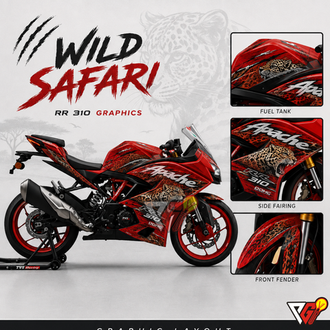 TVS Apache RR 310 - Wild Safari Red Wrap