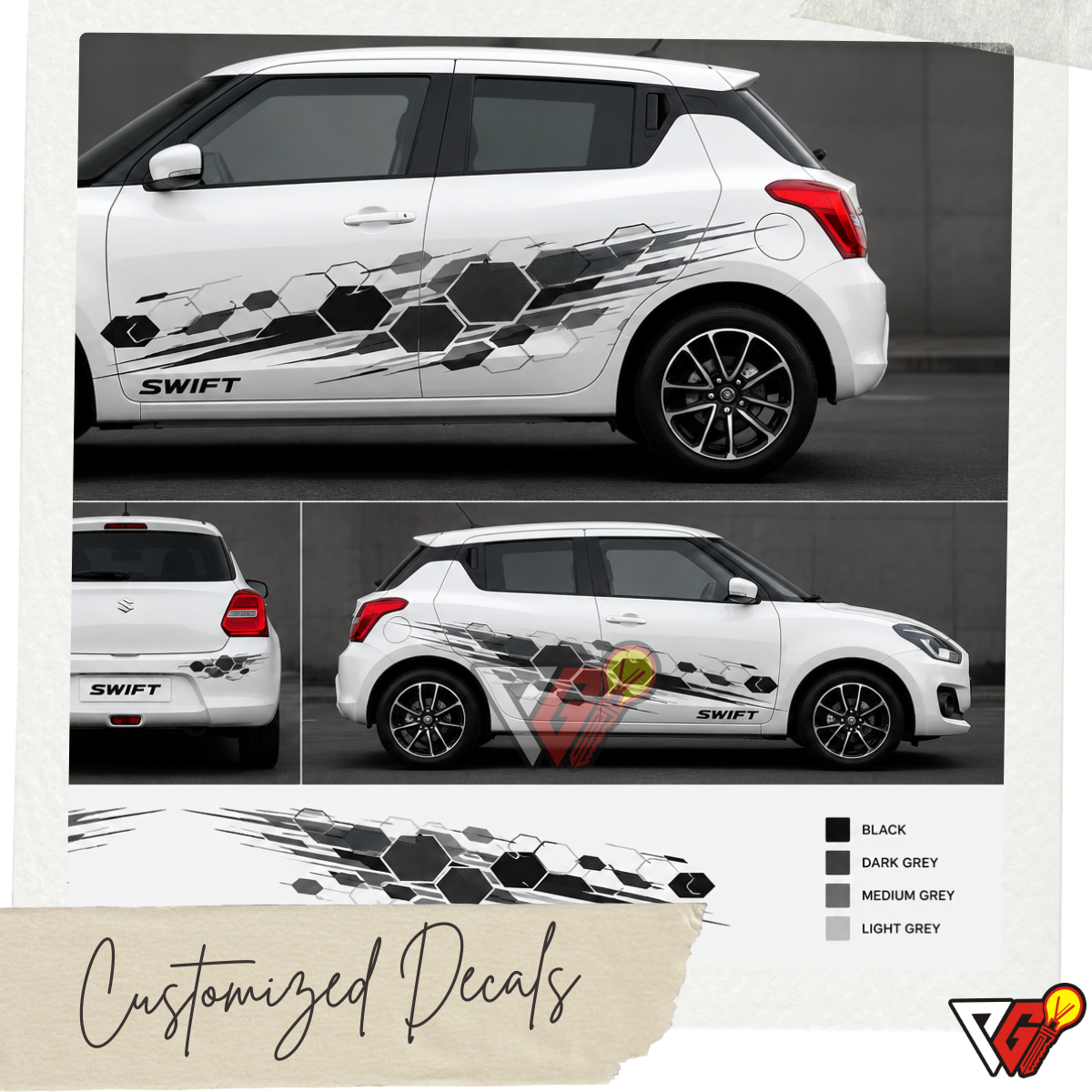 Suzuki Swift - Hex Fracture Decal