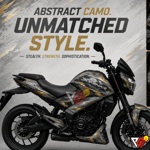 Bajaj Dominar - Abstract Camo Wrap