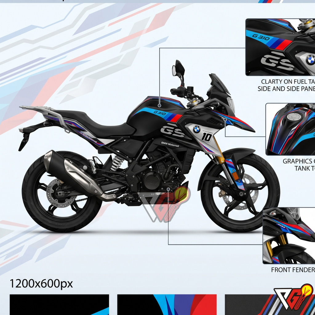 BMW G310GS - Motorsport Tricolor Wrap (Real Install)