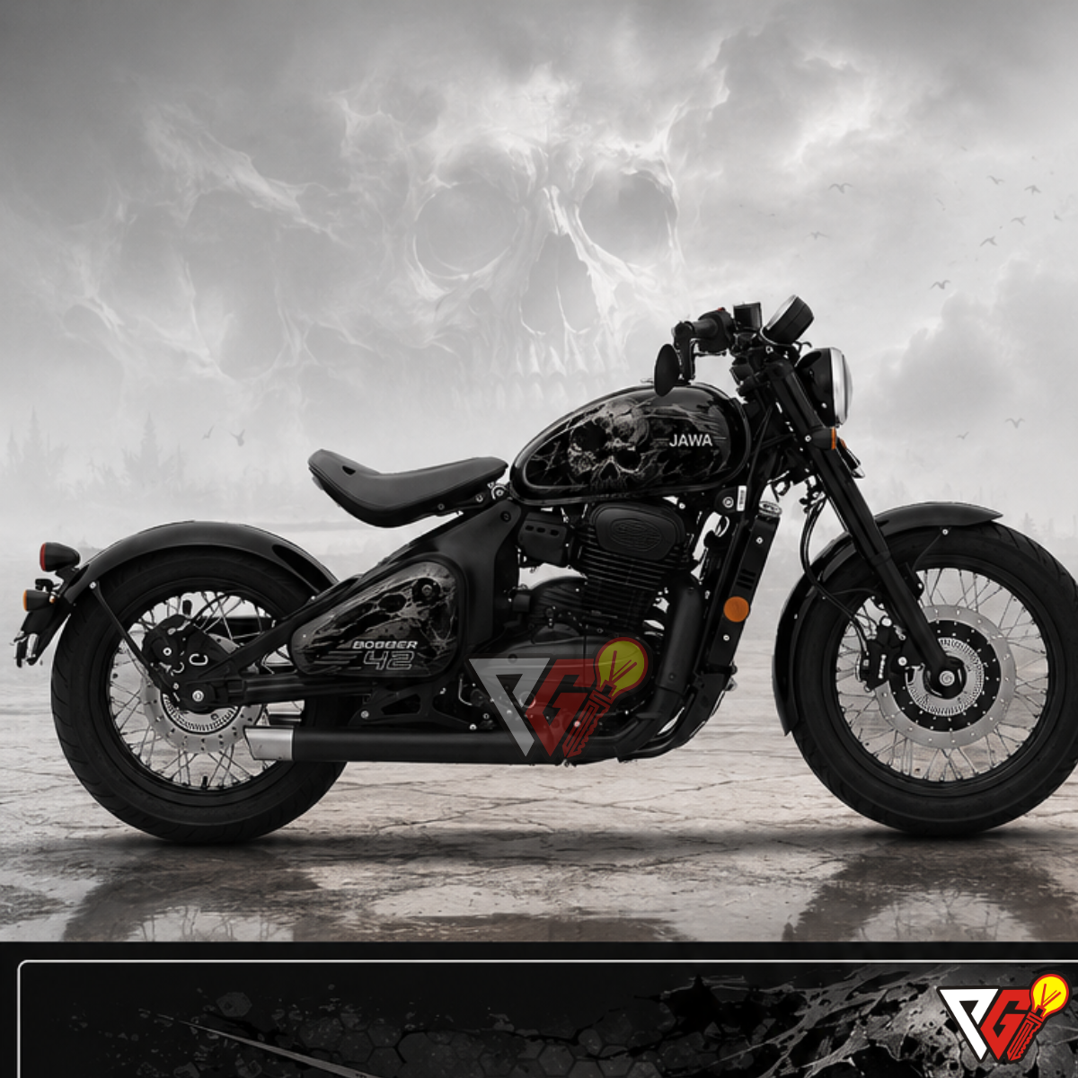 Jawa 42 Bobber - Skull Storm Wrap