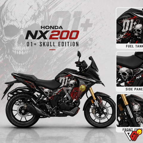 Honda NX200 - 01+ Skull Edition Wrap