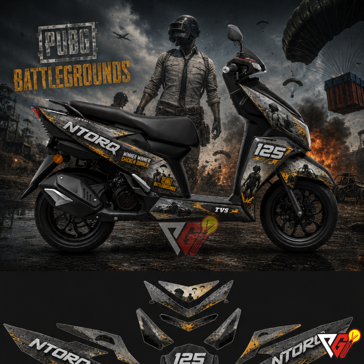 TVS Ntorq 125 - Battle Royale Wrap