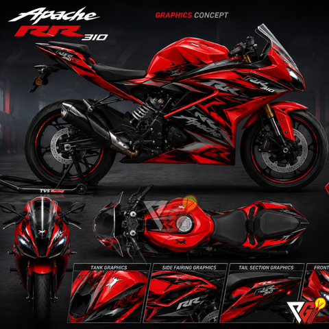 TVS Apache RR 310 - Factory Red Wrap