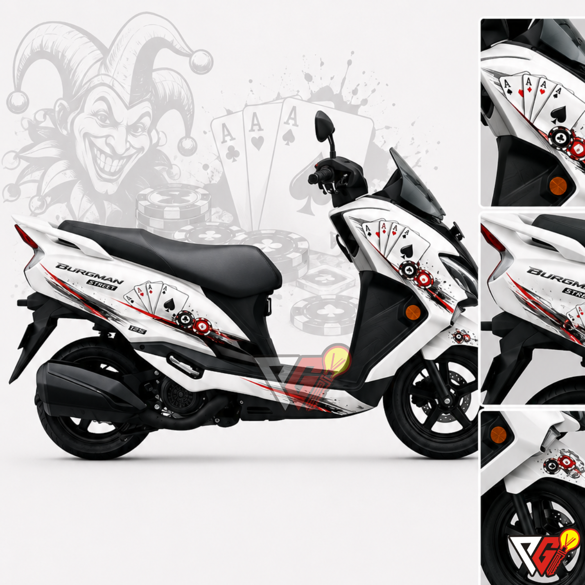 Suzuki Burgman Street EX - Poker Joker Wrap