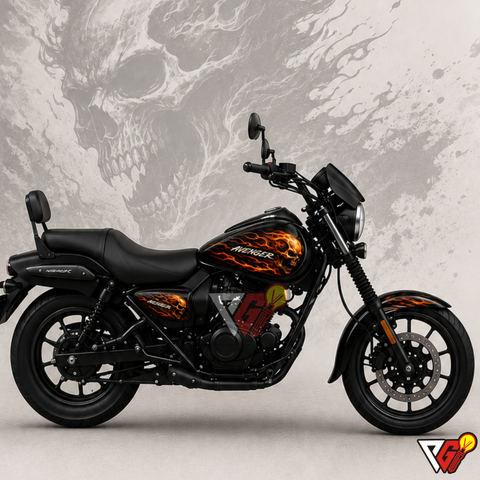 Bajaj Avenger - Fire Skull Wrap