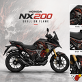 Honda NX200 - Skull on Flame Edition Wrap