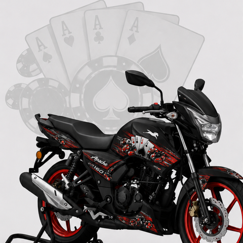 TVS Apache RTR 160 - Poker Cards Wrap