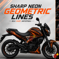 Bajaj Dominar - Sharp Neon Geometric Wrap