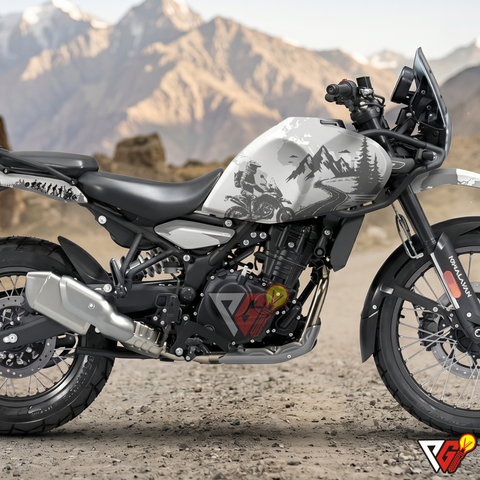Royal Enfield Himalayan 450 - White Mountain Silhouette Wrap