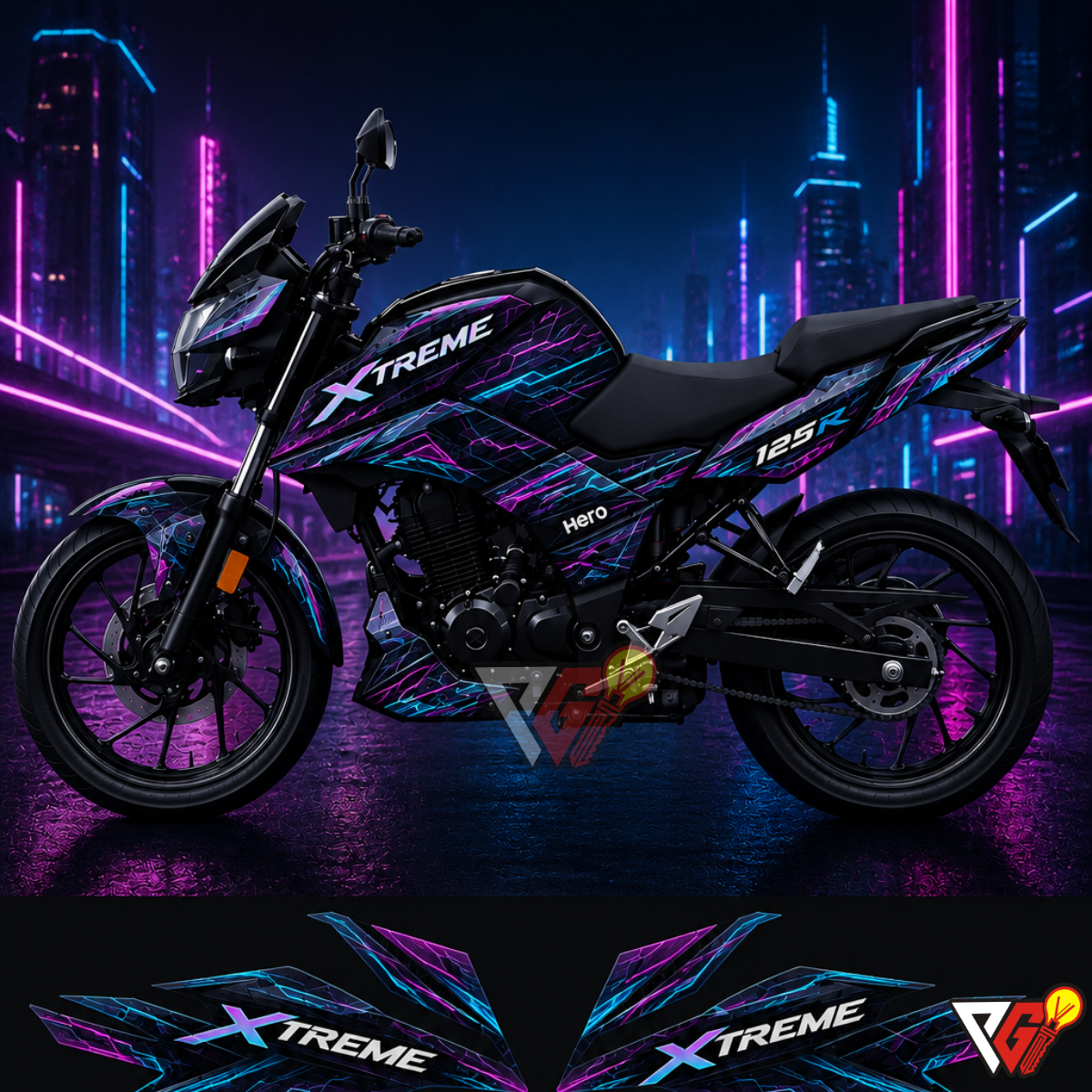 Hero Xtreme 125R - Neon City Wrap