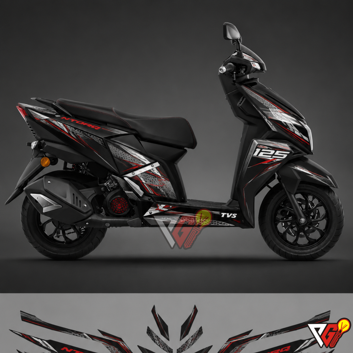 TVS Ntorq 125 - Sport Silver Wrap