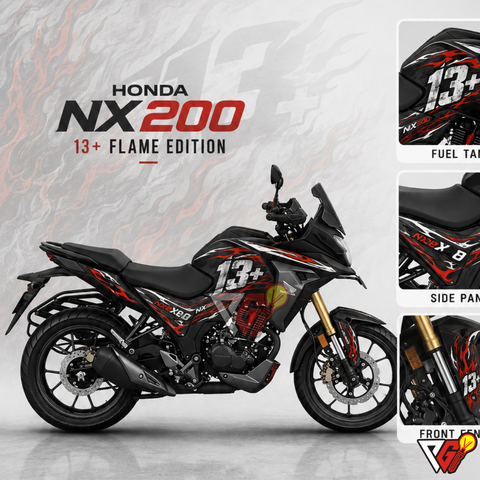 Honda NX200 - 13+ Flame Edition Wrap