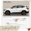 Kia Seltos - Minimal Skull Decal (White)