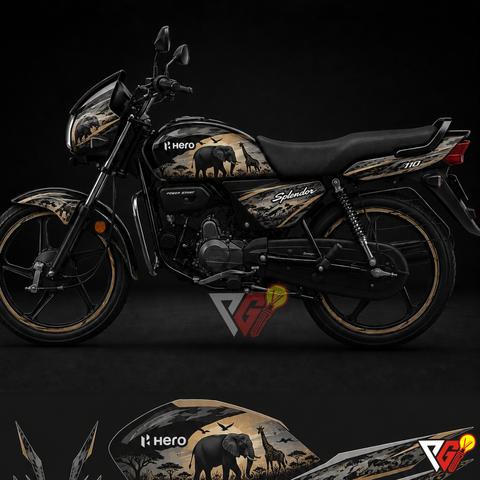 Hero Splendor - Wildlife Safari Wrap