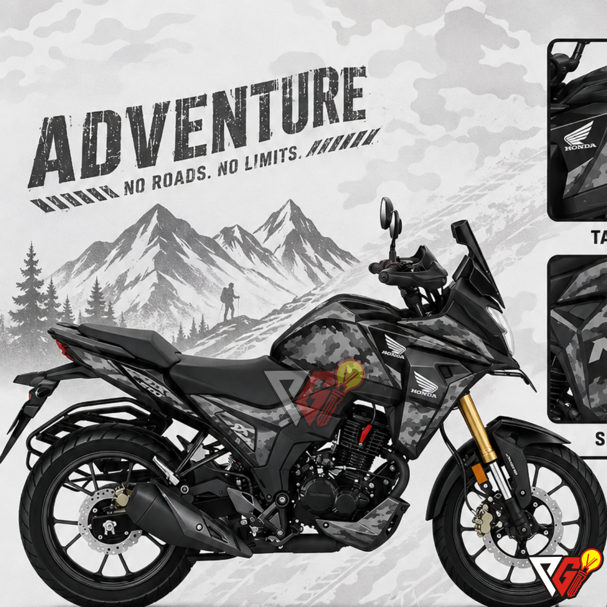 Honda NX200 - Adventure Camo Edition Wrap