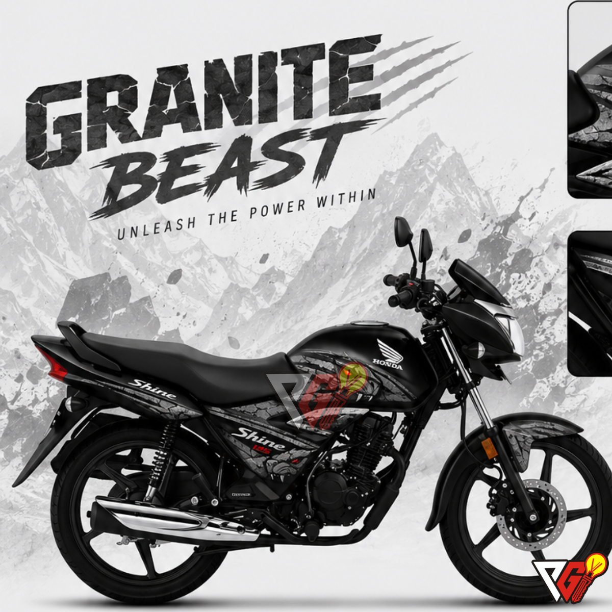 Honda Shine 125 - Granite Beast Edition Wrap