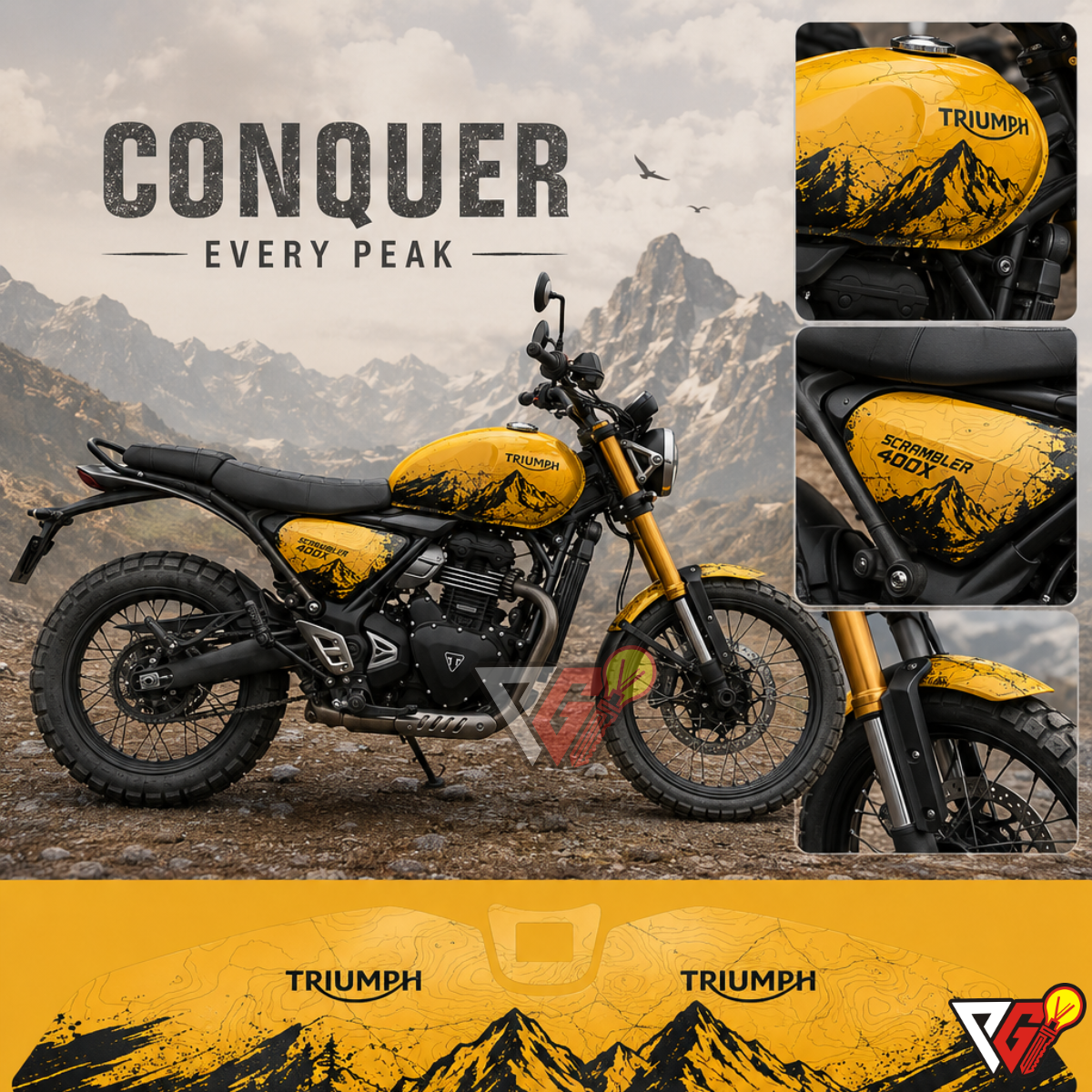 Triumph Scrambler 400X - Conquer Every Peak Wrap