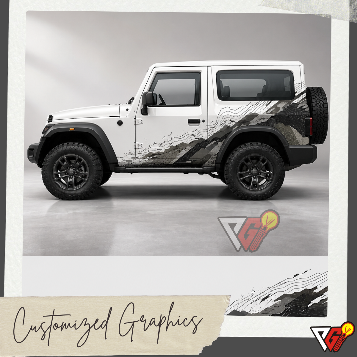 SUV - Topographic Grey Wrap