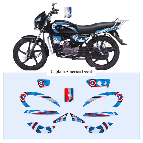 Hero Splendor - Captain Decal Wrap