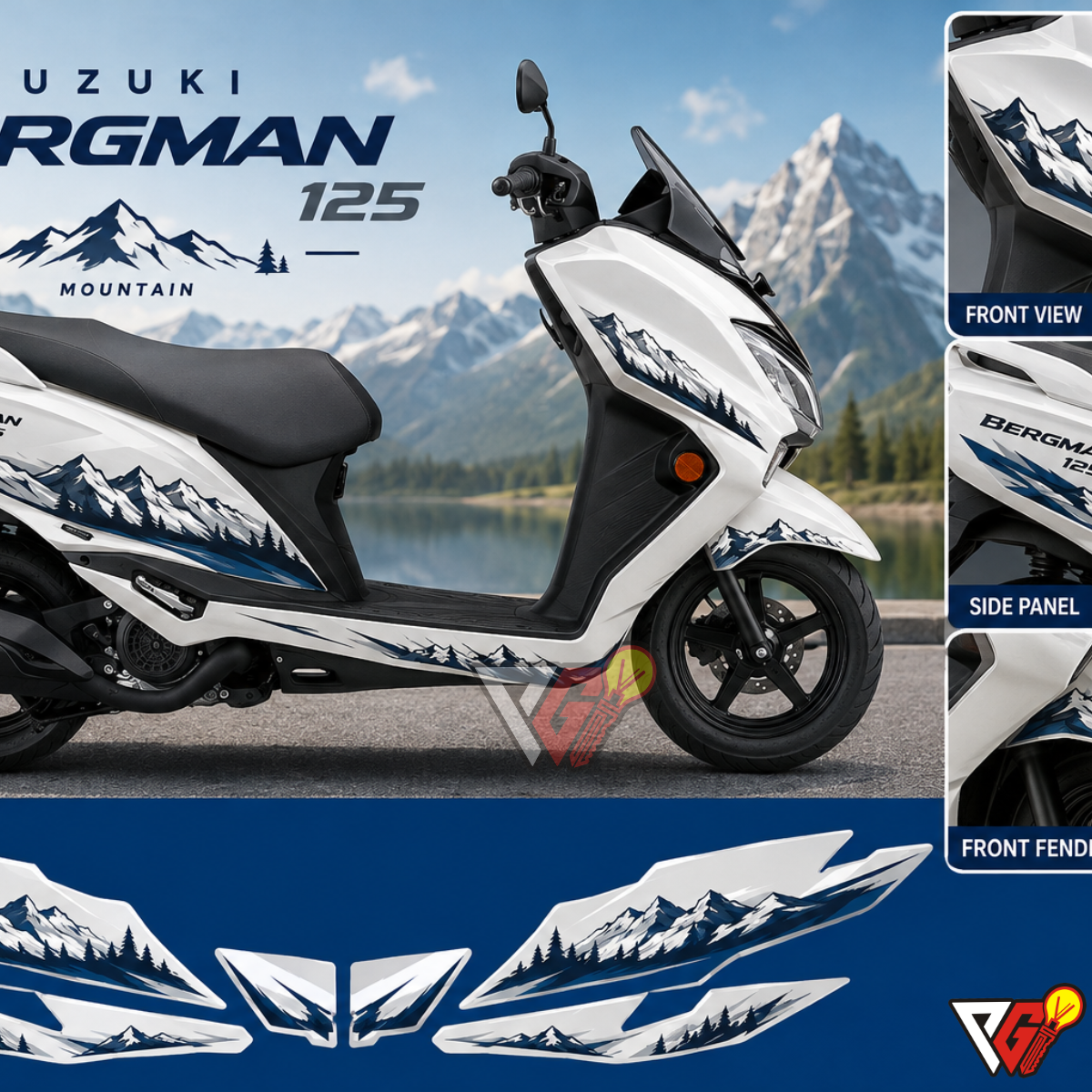 Suzuki Burgman Street EX - Mountain Blue Wrap