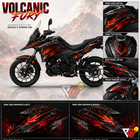 Suzuki V-Strom 250 - Volcanic Fury Wrap