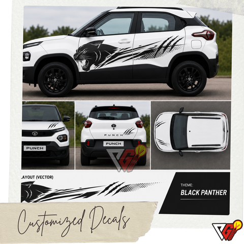 Tata Punch - Black Panther Decal