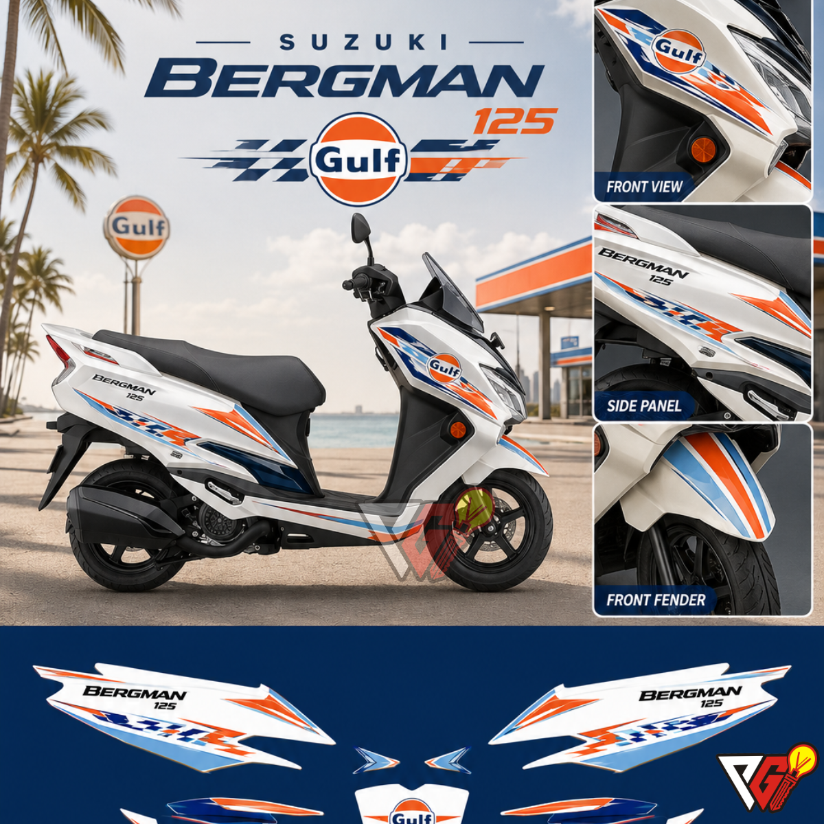 Suzuki Burgman Street EX - Racing Fuel Wrap