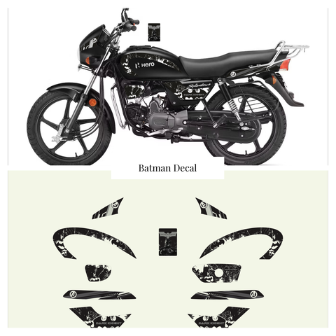Hero Splendor - Dark Knight Decal Wrap
