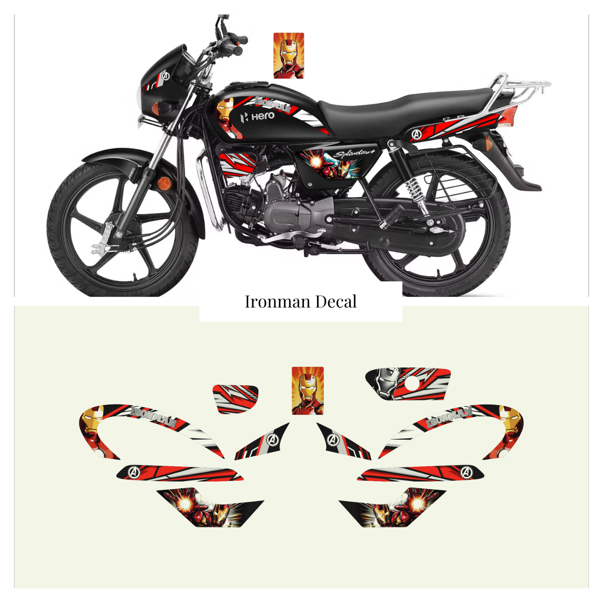 Hero Splendor - Iron Hero Decal Wrap