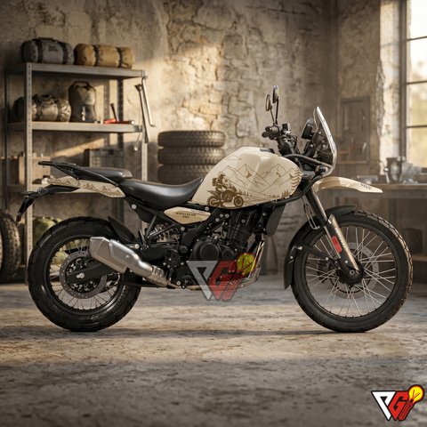 Royal Enfield Himalayan 450 - Cream Rider Sketch Wrap