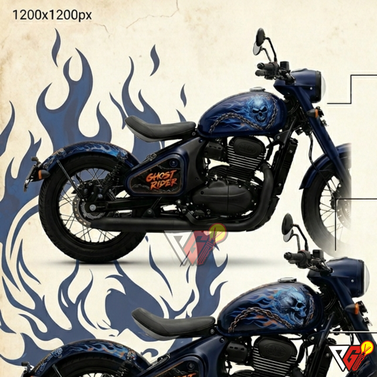 Jawa 42 Bobber - Ghost Rider Wrap