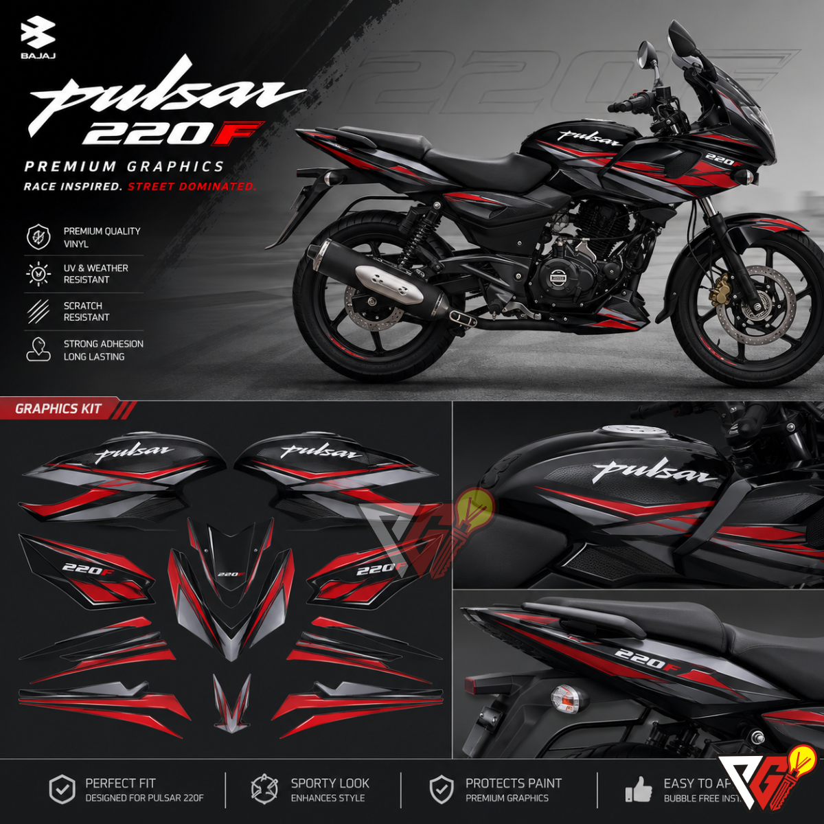 Bajaj Pulsar 220 Graphics Kit
