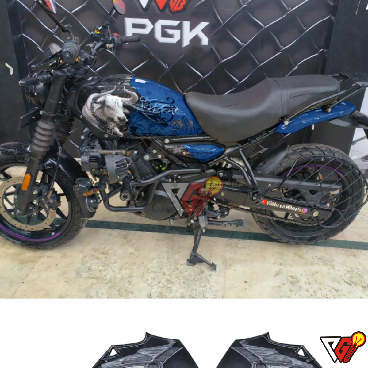 Royal Enfield Guerrilla 450 - Bull Blue Wrap