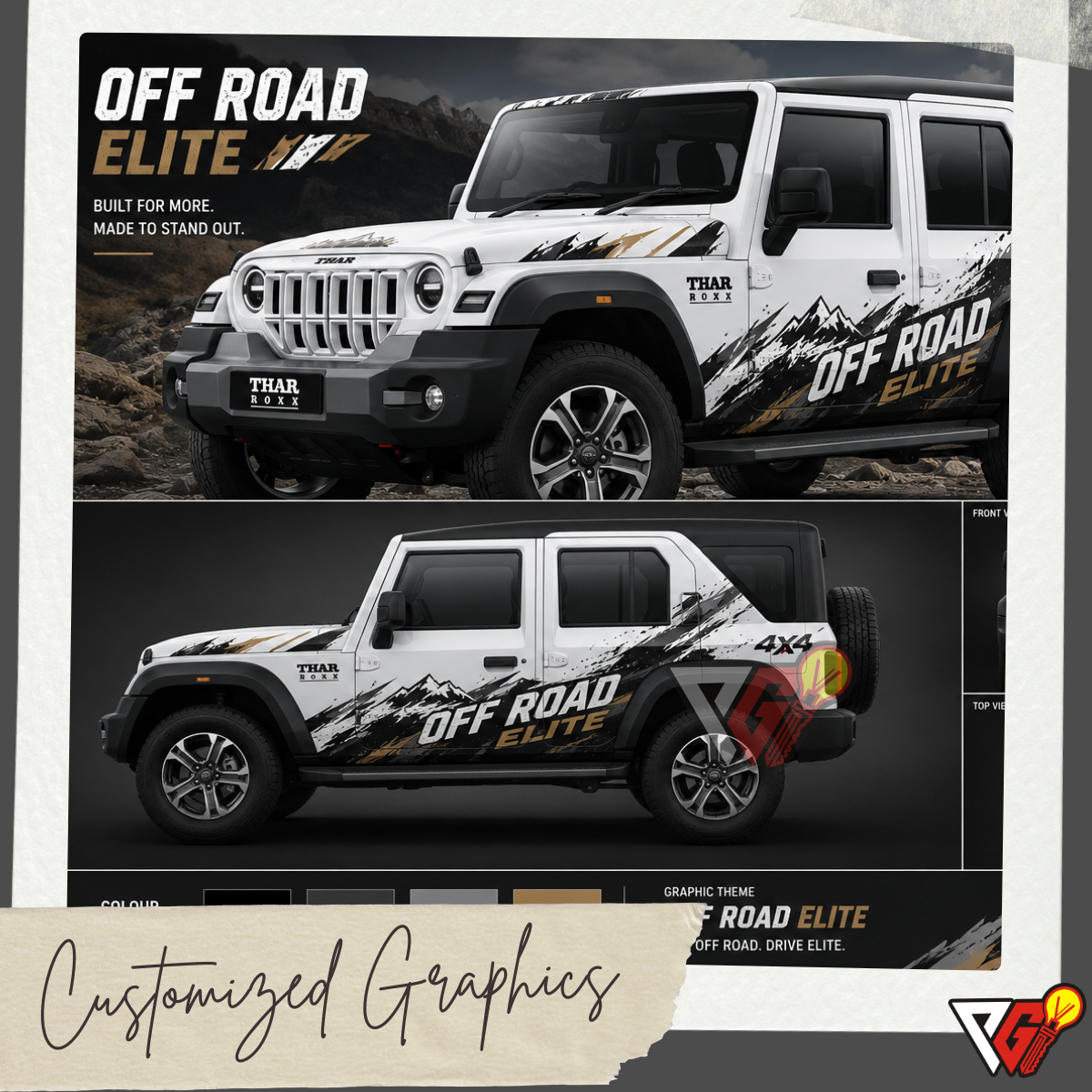Mahindra Thar Roxx - Off Road Elite Wrap