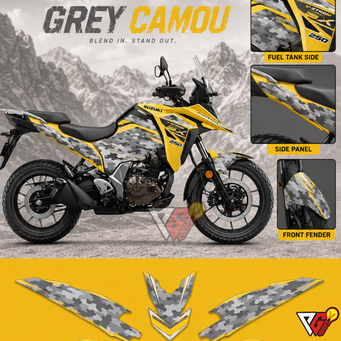 Suzuki V-Strom 250 - Grey Camou Wrap