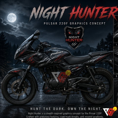Bajaj Pulsar 220 - Night Hunter Wrap
