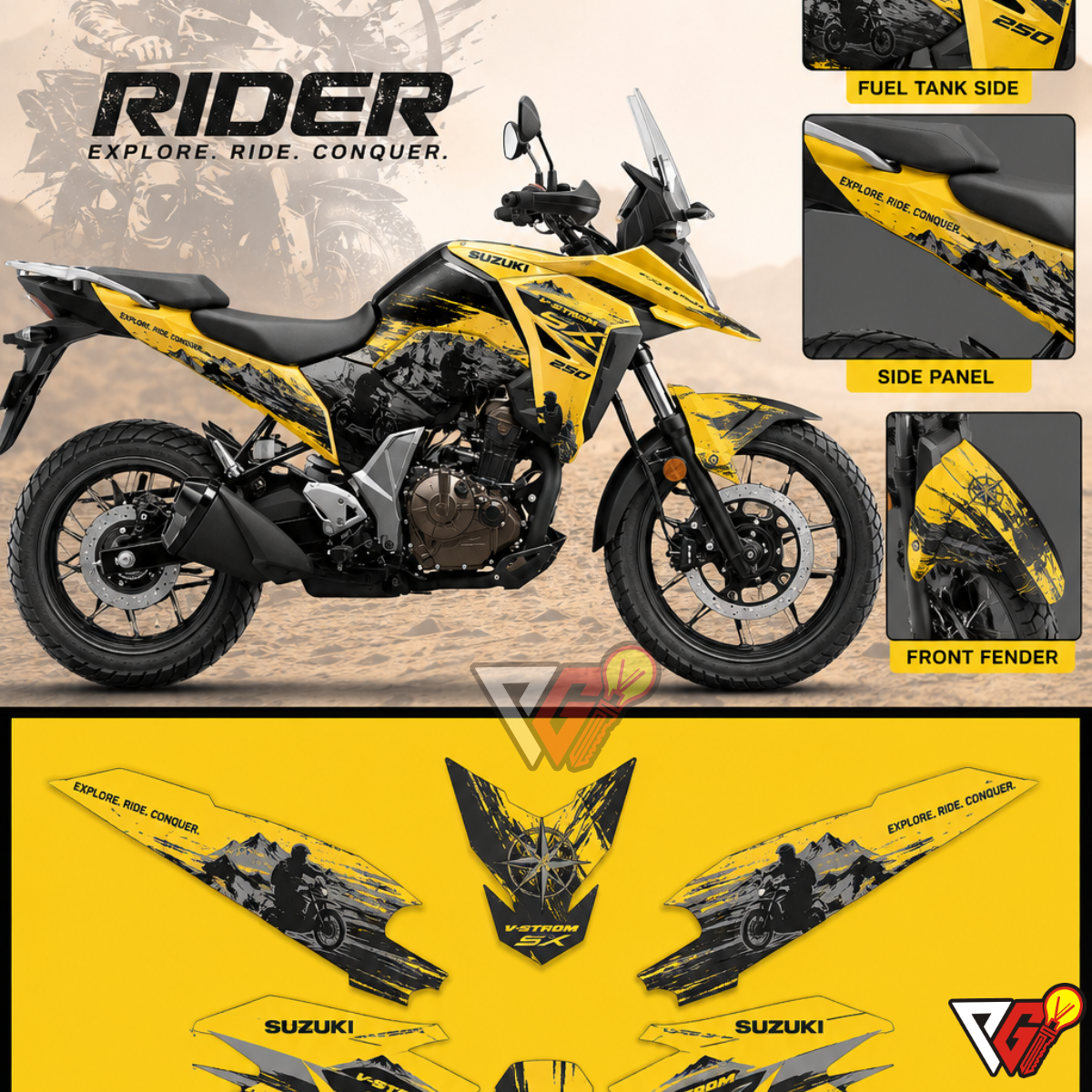 Suzuki V-Strom 250 - Rider Wrap
