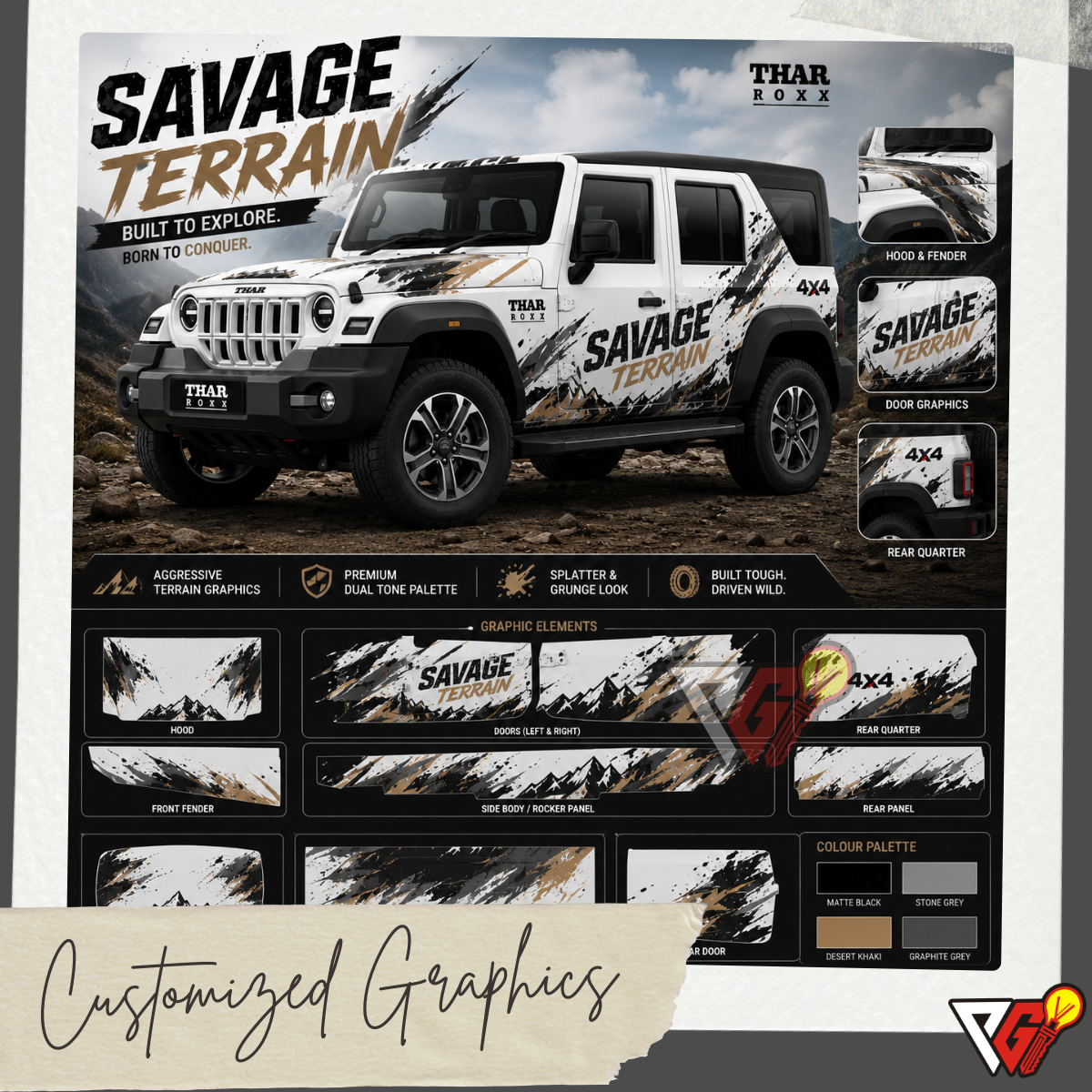 Mahindra Thar Roxx - Savage Terrain Wrap