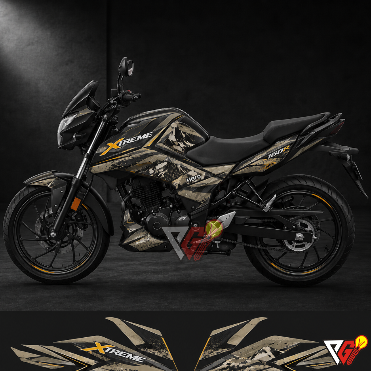 Hero Xtreme 125R - Sand Camo Mountain Wrap