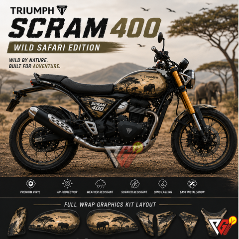 Triumph Scrambler 400X - Wild Safari Wrap