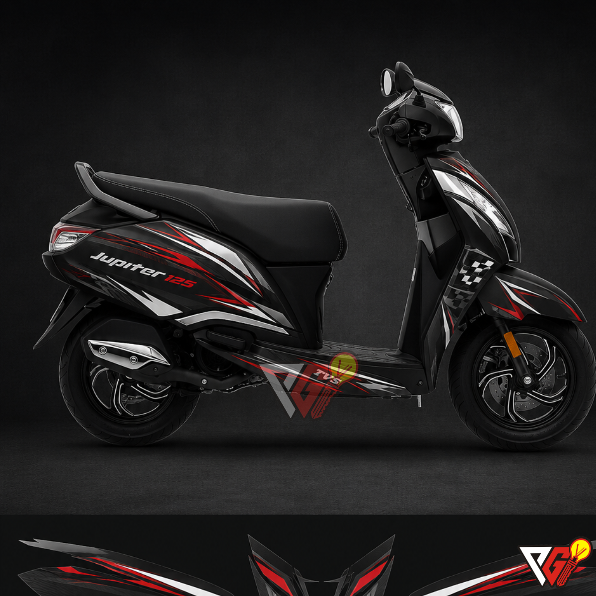 TVS Jupiter 125 - Racing Stripes Wrap