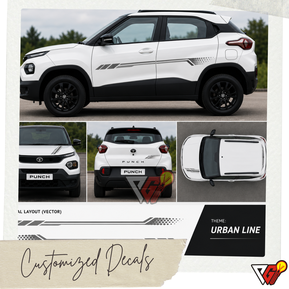 Tata Punch - Urban Line Decal