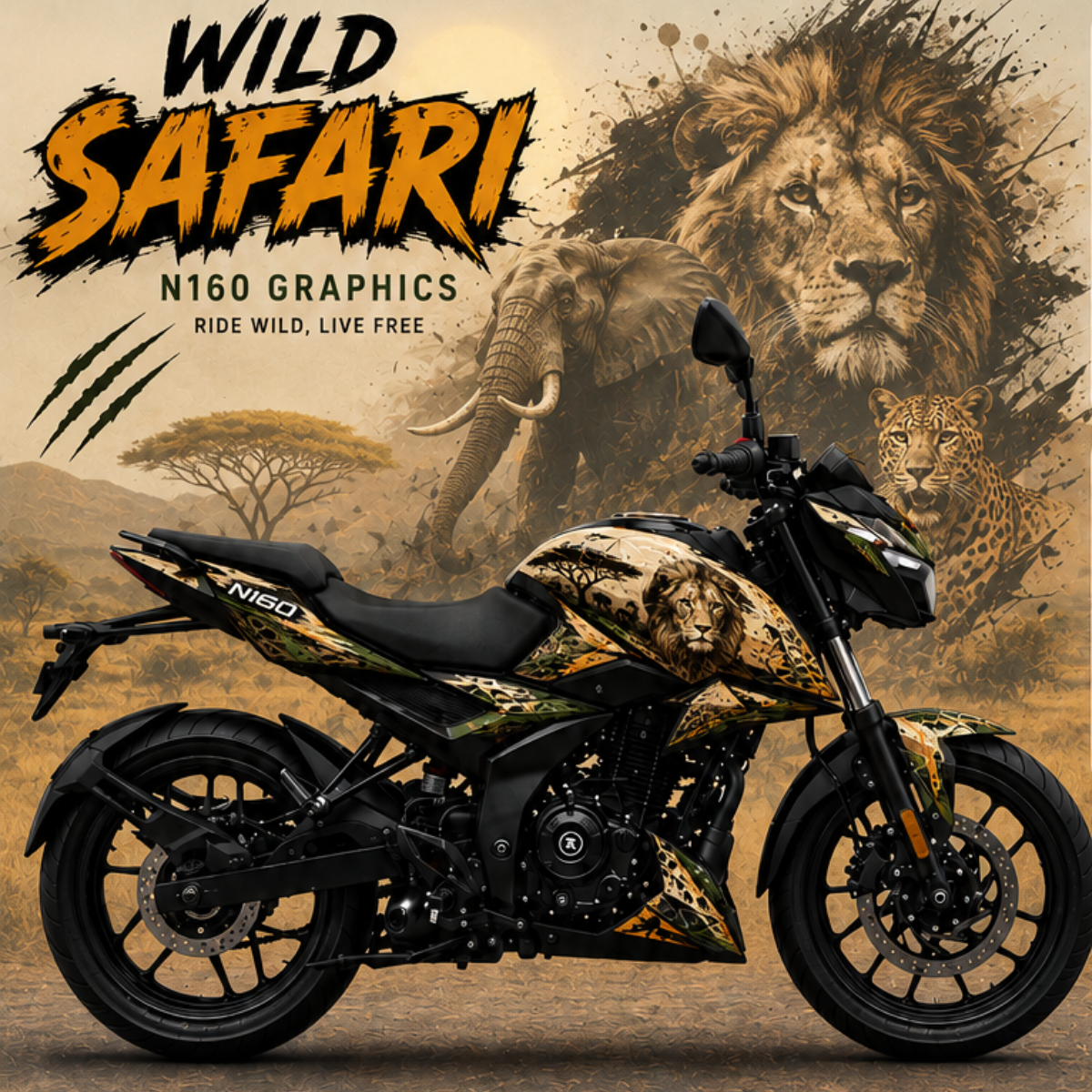 Bajaj Pulsar N160 - Wild Safari Wrap