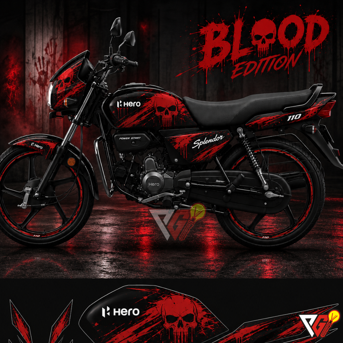 Hero Splendor - Blood Edition Wrap