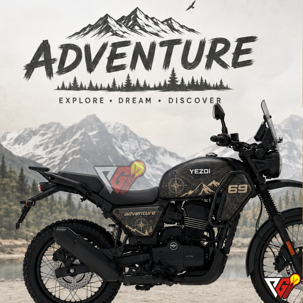 Yezdi Adventure - Explore Dream Discover Wrap