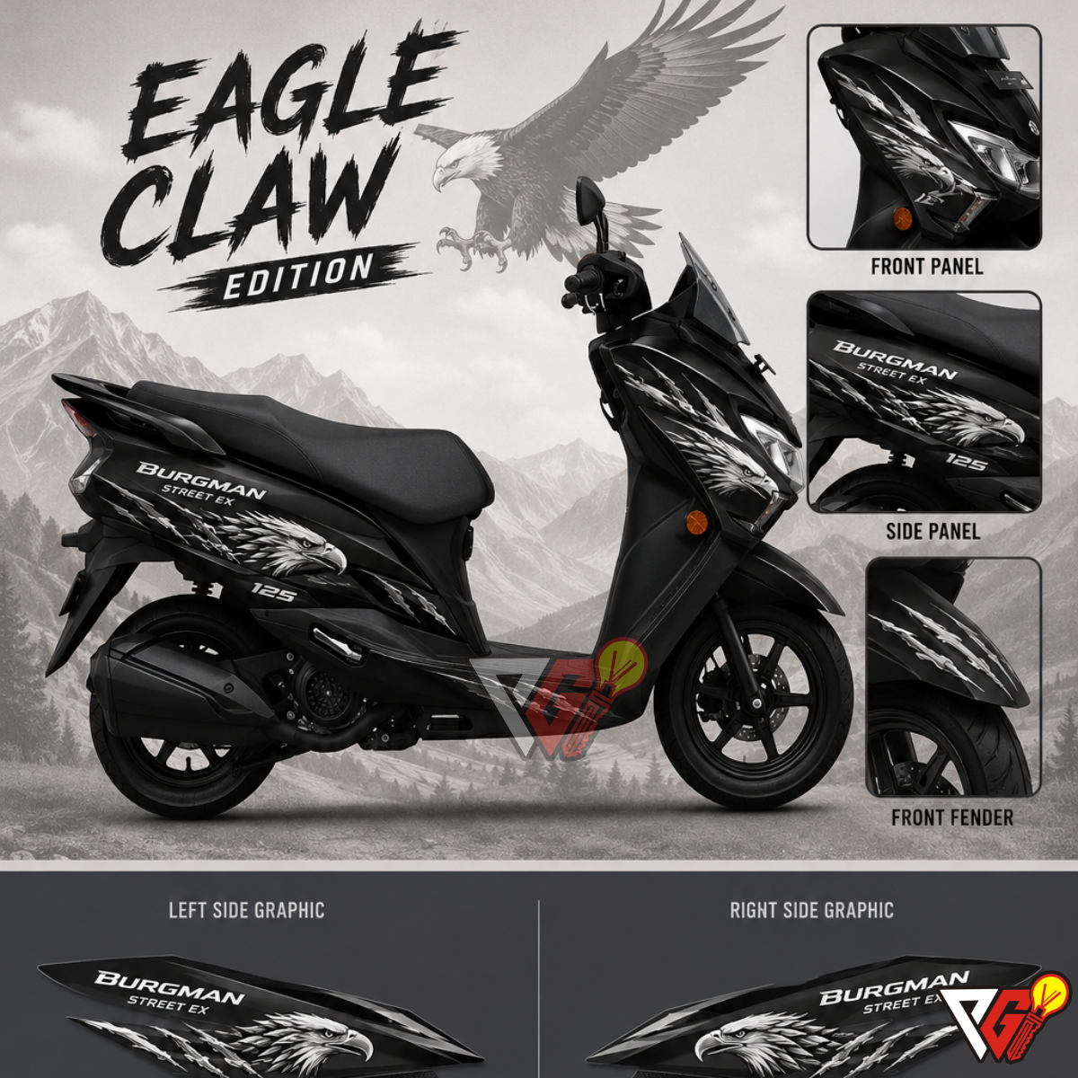 Suzuki Burgman Street EX - Eagle Claw Wrap