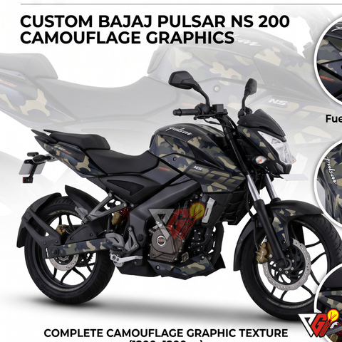 Bajaj Pulsar NS 125-200 - Camouflage Wrap